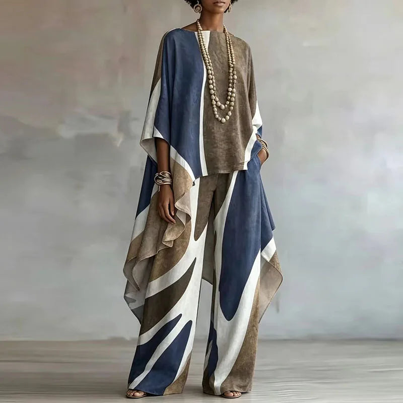 Solene Abstract Trouser Set