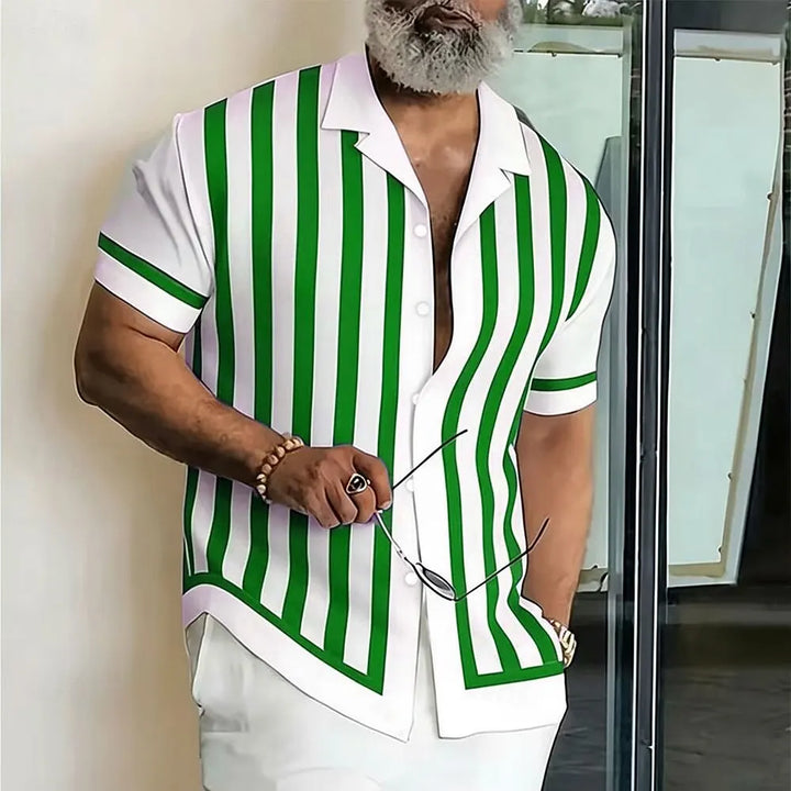 Travis Breathable Striped Resort Shirt