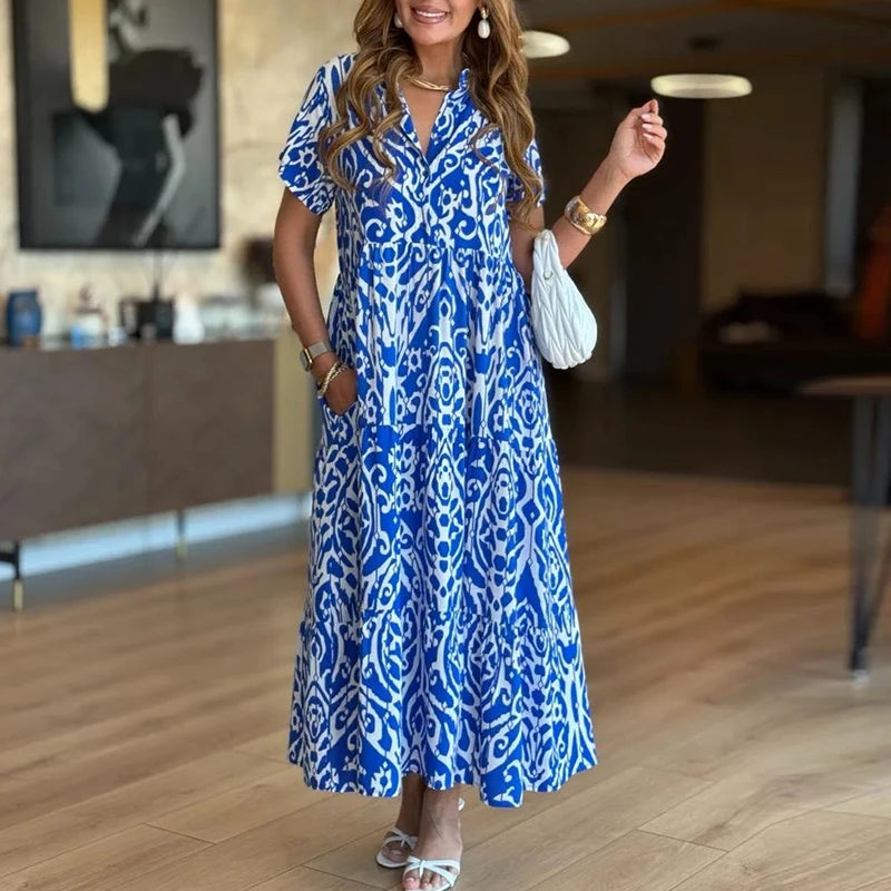 Brooke Printed Pocket Maxi Dress