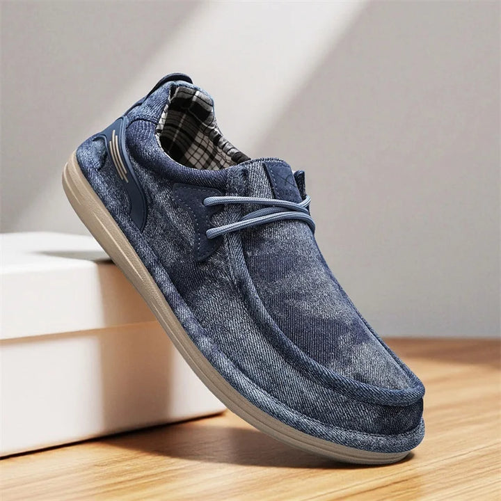 Grayson Washed Canvas Loafers