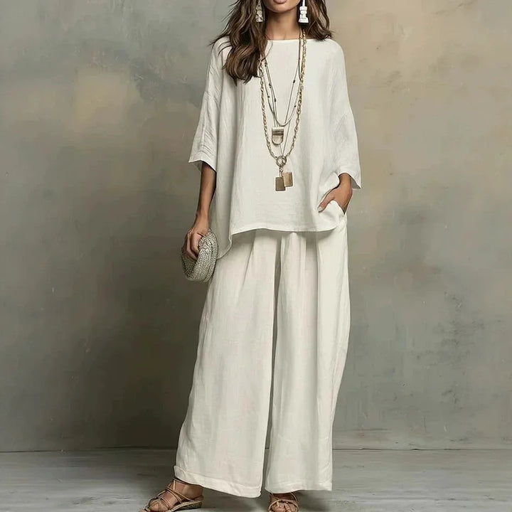 Juliana Breathable Linen Pant Set