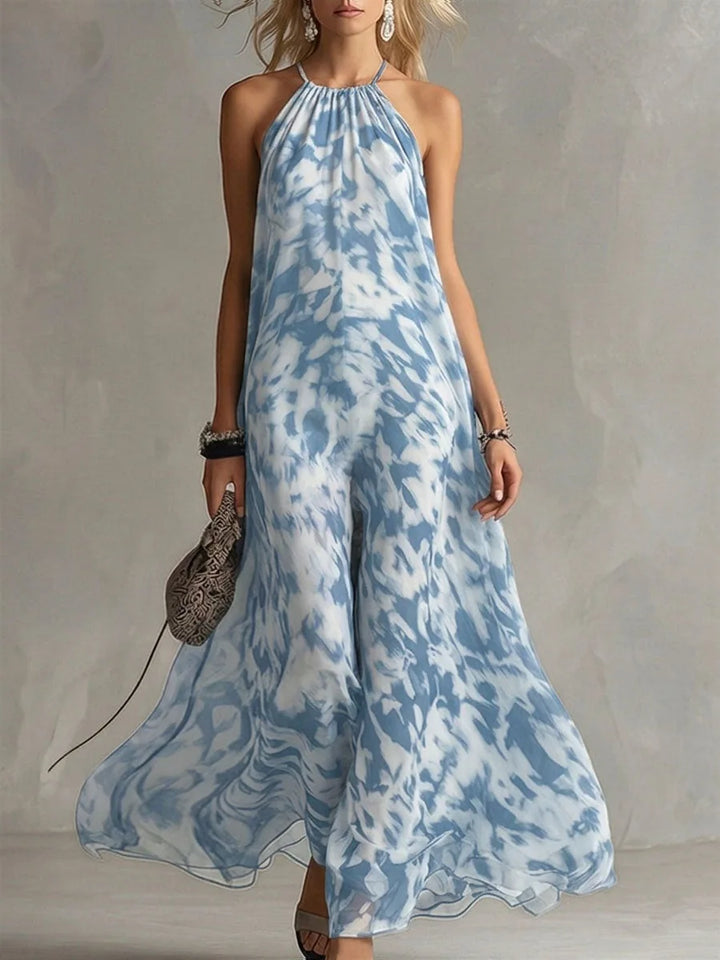 Heather Floral Print Flowy Wedding Guest Dress
