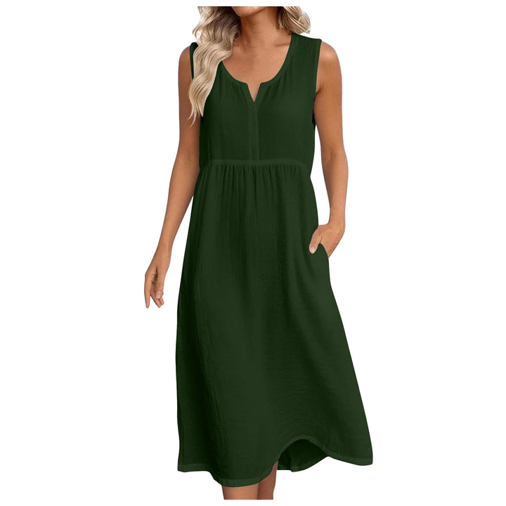 Rowan Notch Neck  Midi Dress