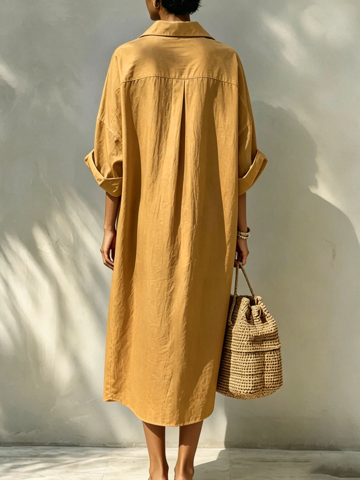 Emily Button Front Midi Dress