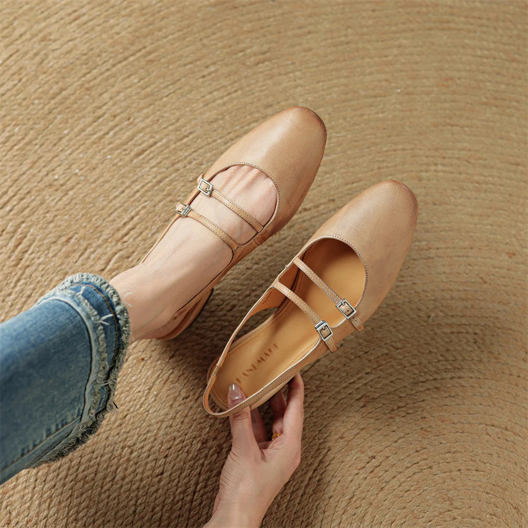 Elowen Genuine Leather Slingbacks