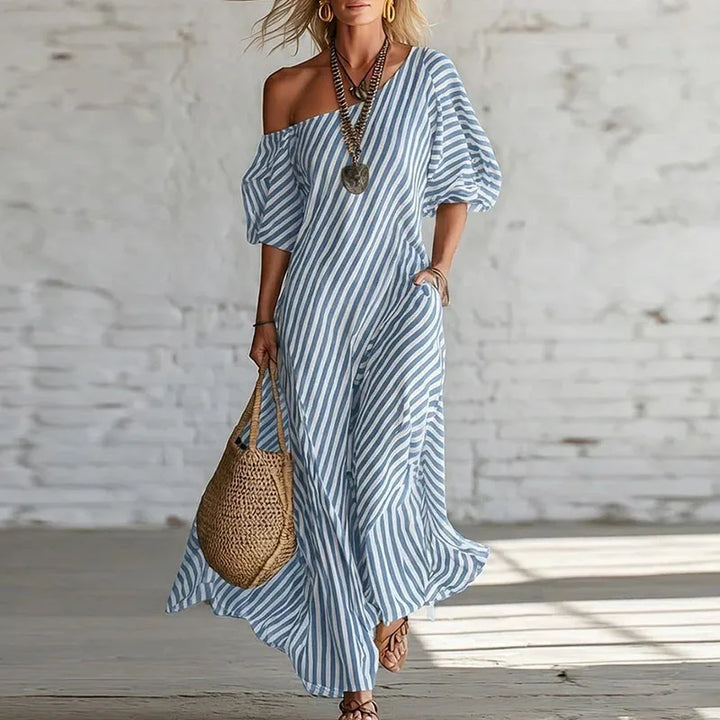 Sian One Shoulder Puff Sleeve Dress