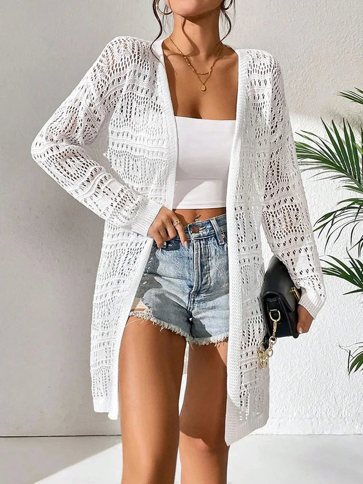 Rosaline Open Knit Longline Cardigan