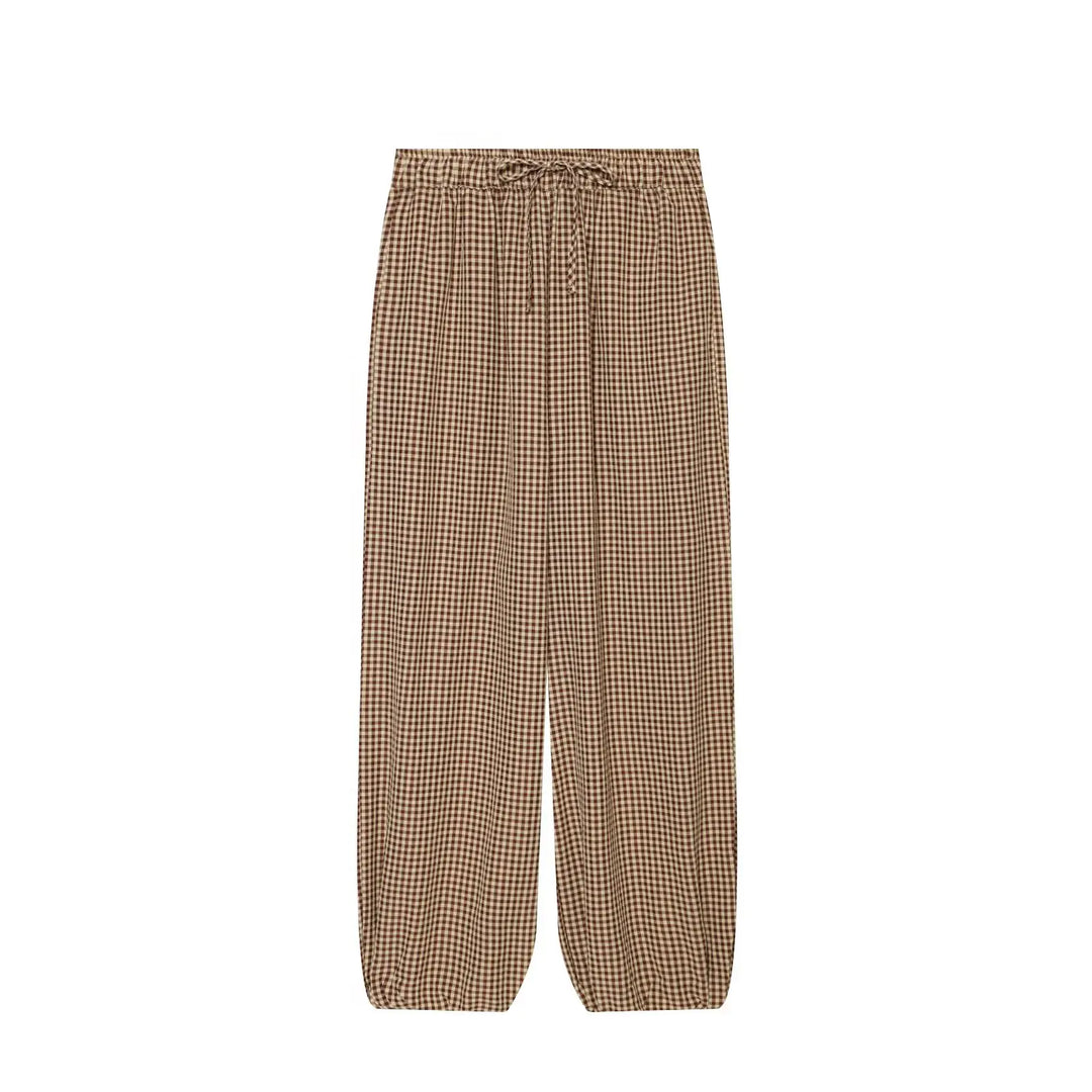 Kaydence Plaid Lantern Trousers