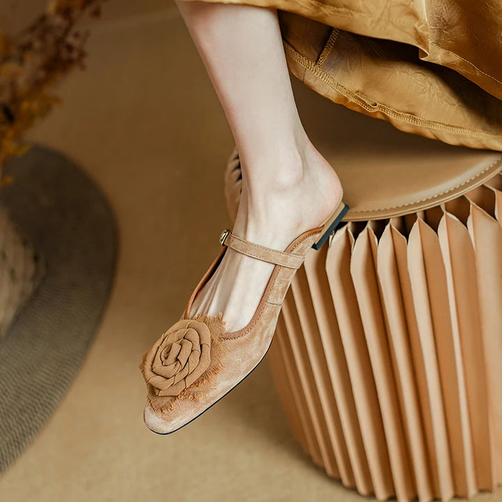 Rosalie Floral Mule Flats
