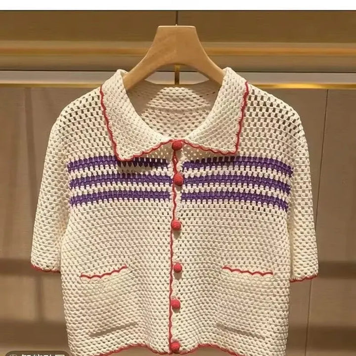Maisie Crochet Knitted Blouse