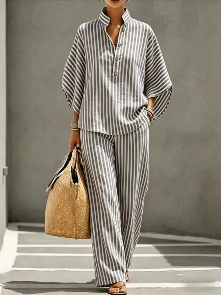 Ainsley Striped Two-Piece Set