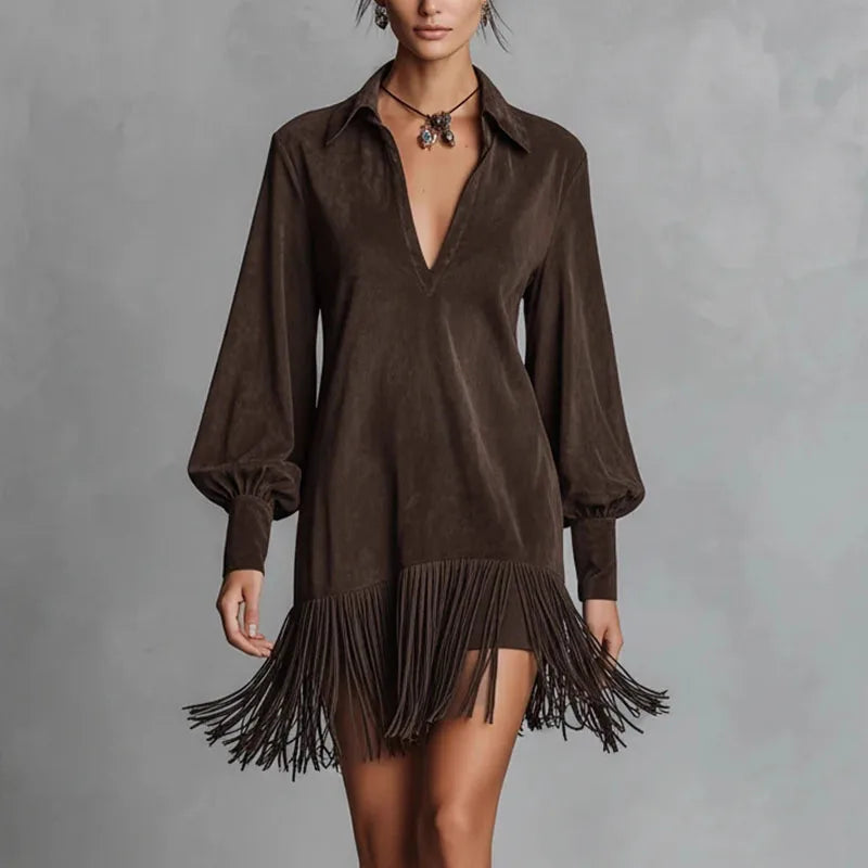 Roxanne Relaxed Fit Tassel Dress