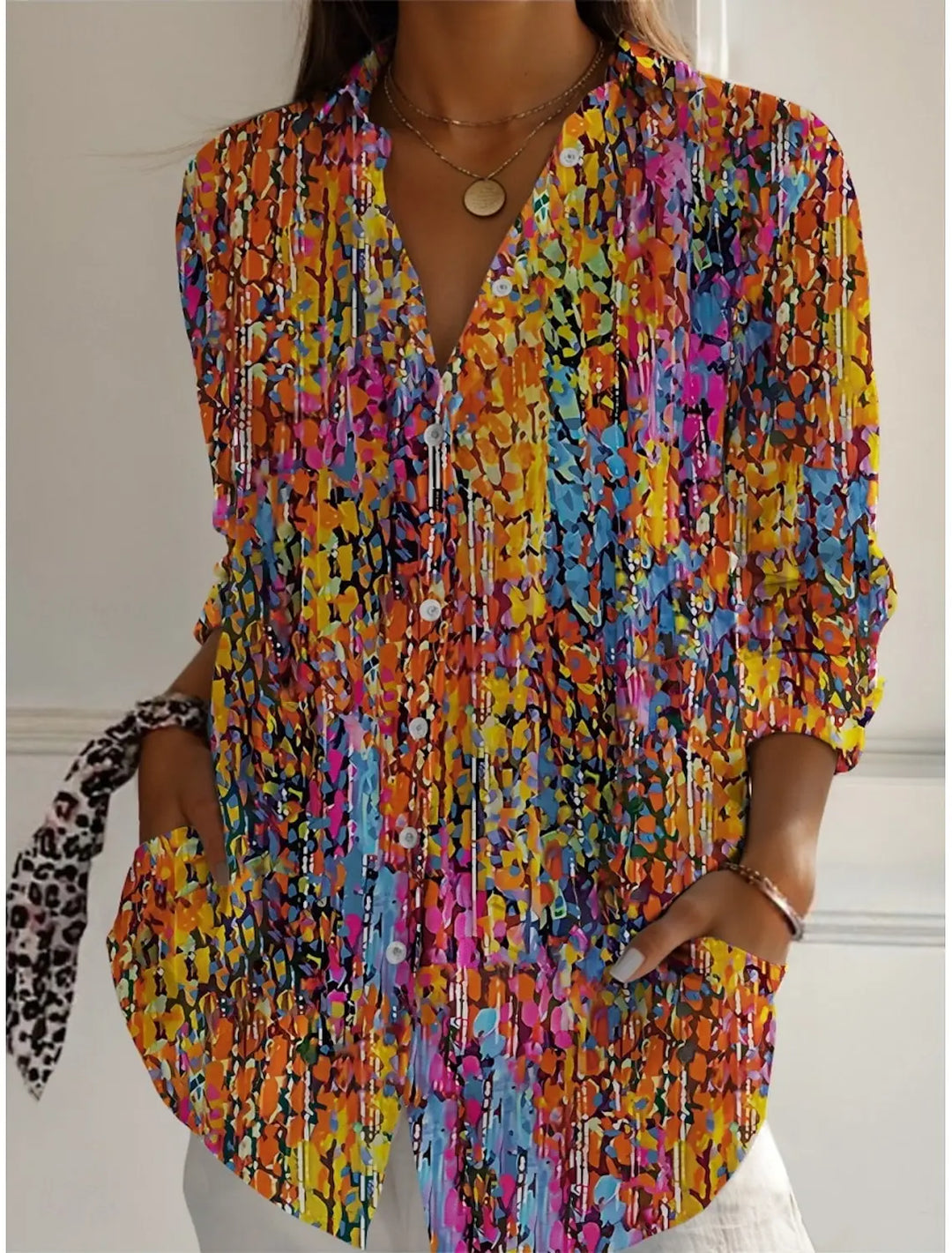 Brianna Floral Button Front Blouse