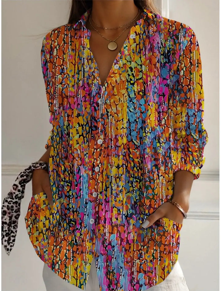 Brianna Floral Button Front Blouse