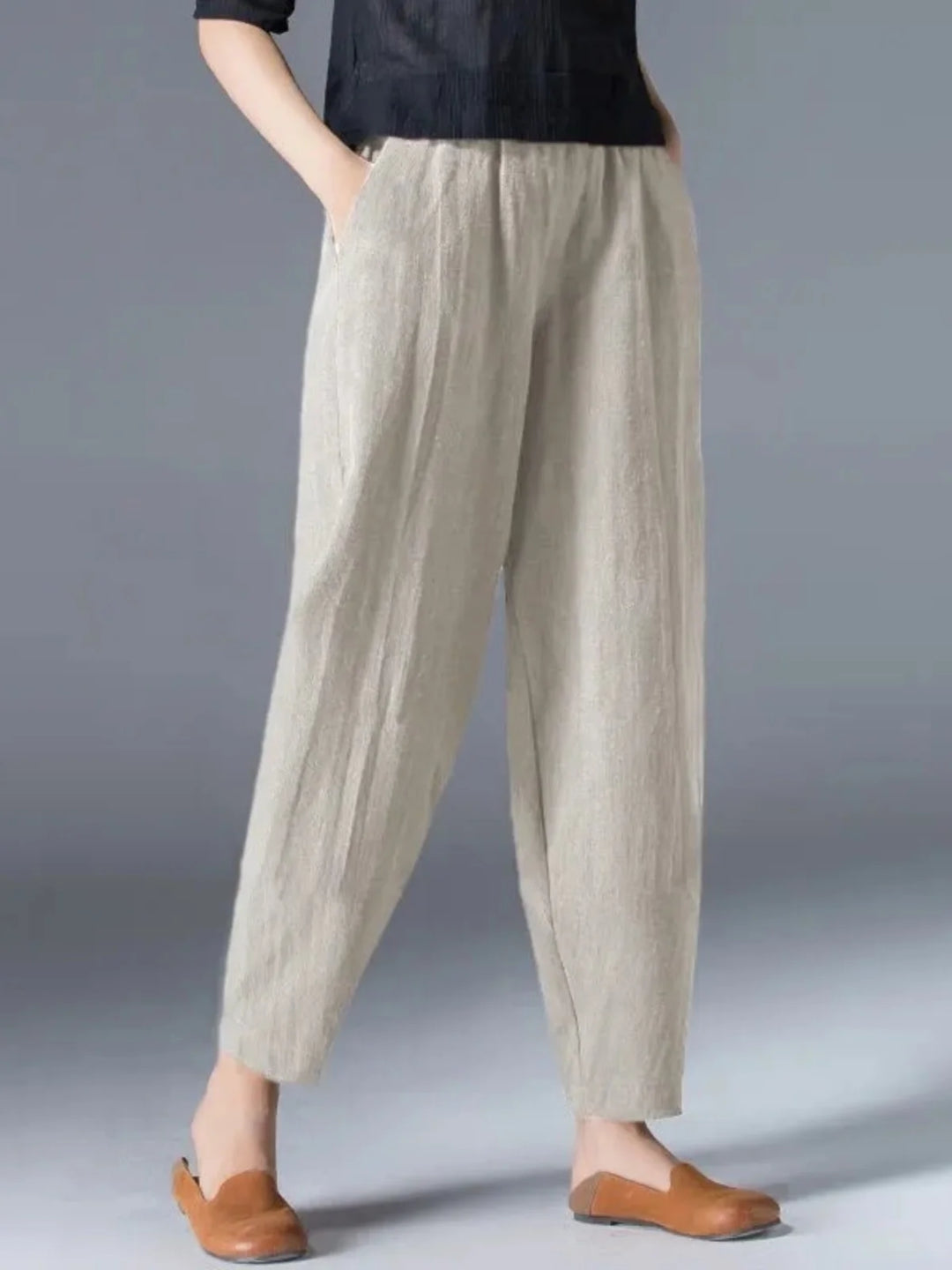 Raelyn Cotton Linen Harem Pants