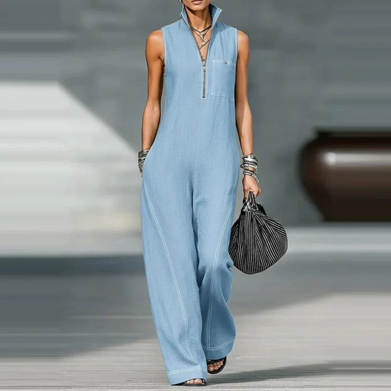 Lorane Sleeveless Wide Leg Jumpsuit