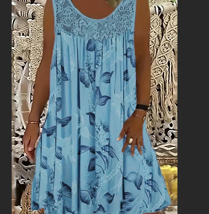 Rose Casual Floral Midi Dress