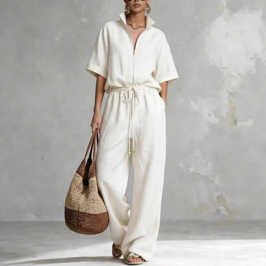 Quinn Linen Wide Leg Pants Set