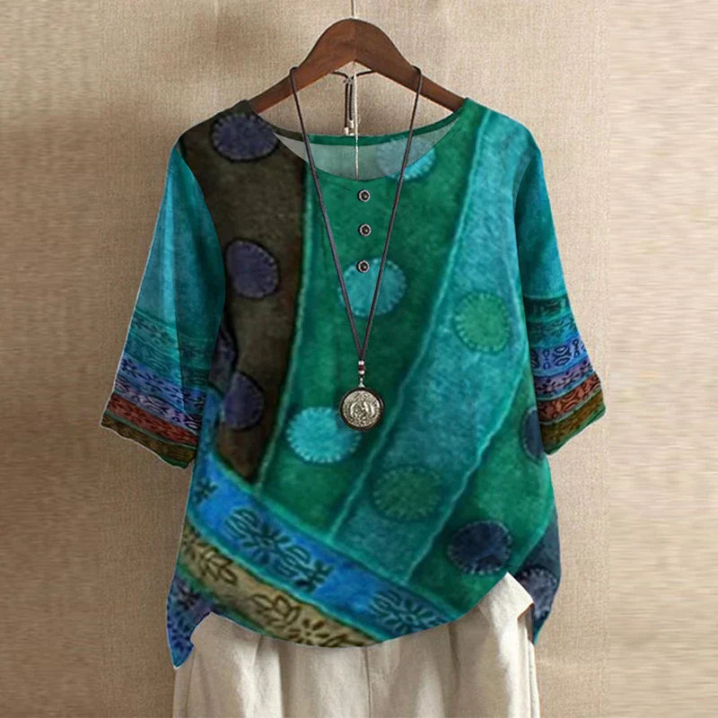 Liora Retro-Inspired Blouse