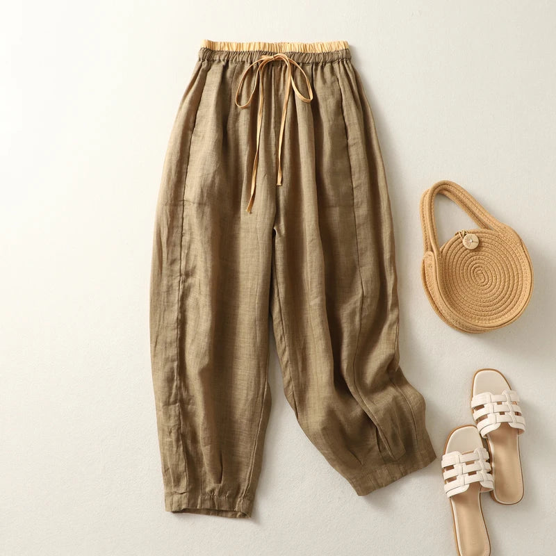 Hadley Drawstring Linen Trousers