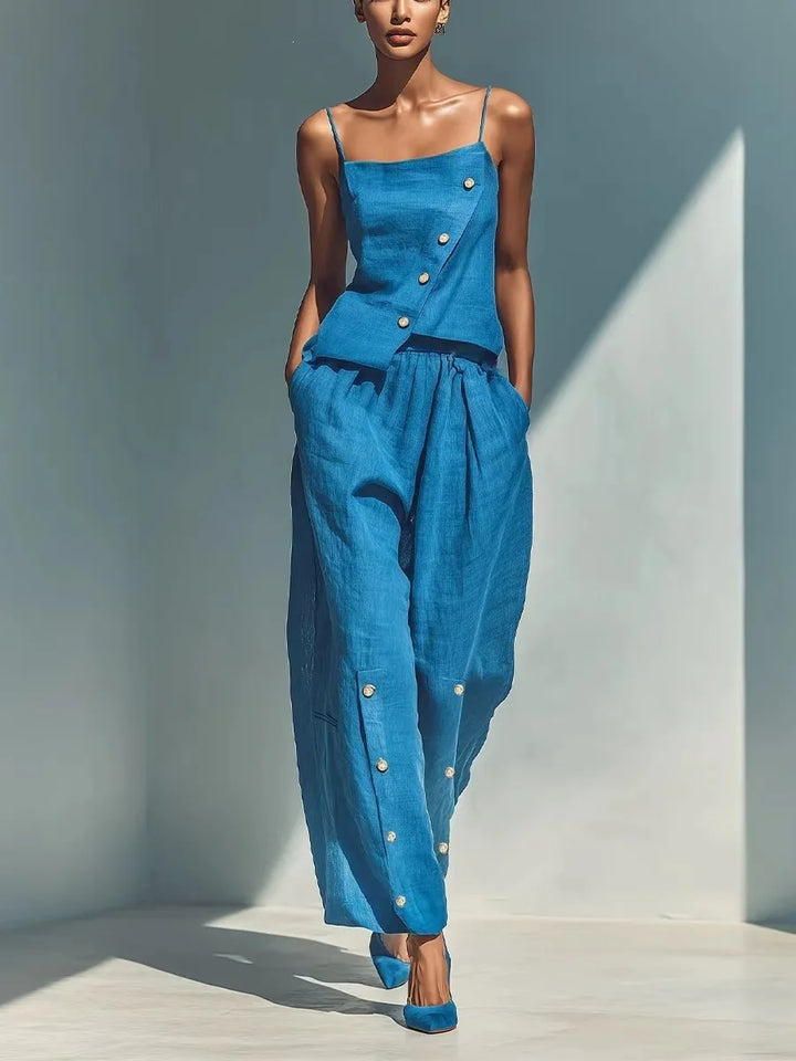 Beverly Sleeveless Top and Trousers Set