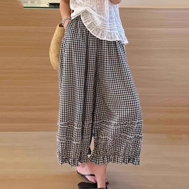 Isobel Lace Trim Wide Leg Trousers