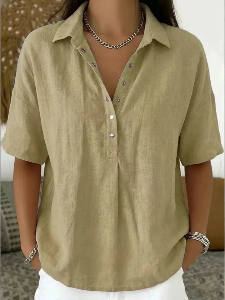 Hannah Relaxed Linen Blouse