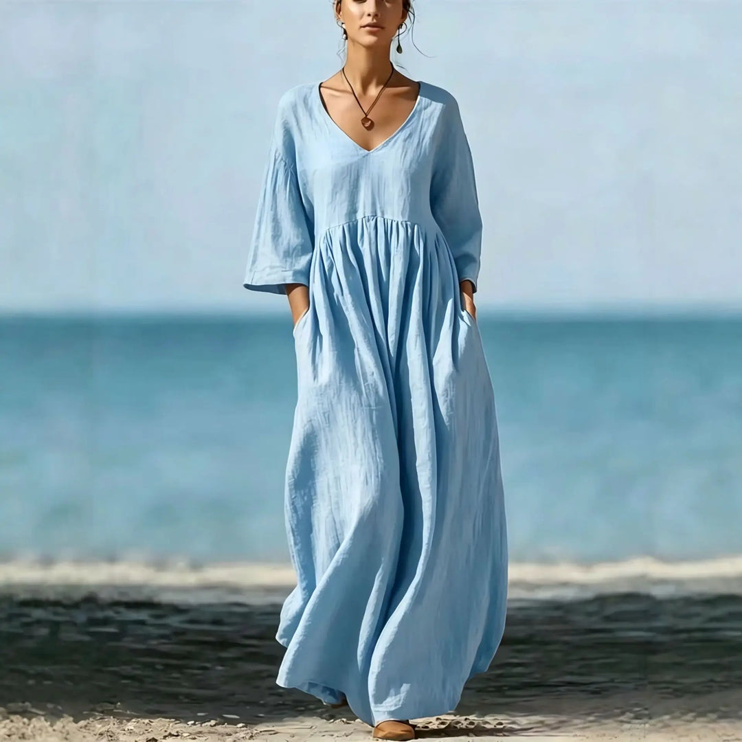 Sierra Linen Blend Maxi Dress