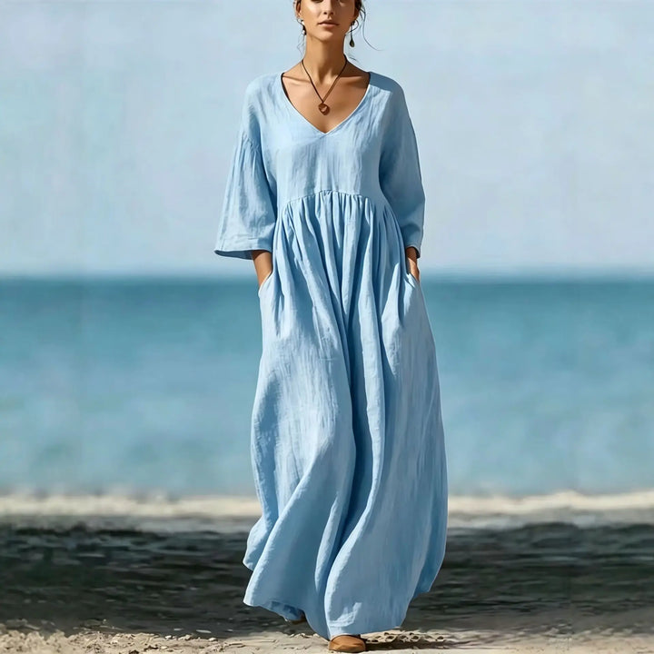 Sierra Linen Blend Maxi Dress