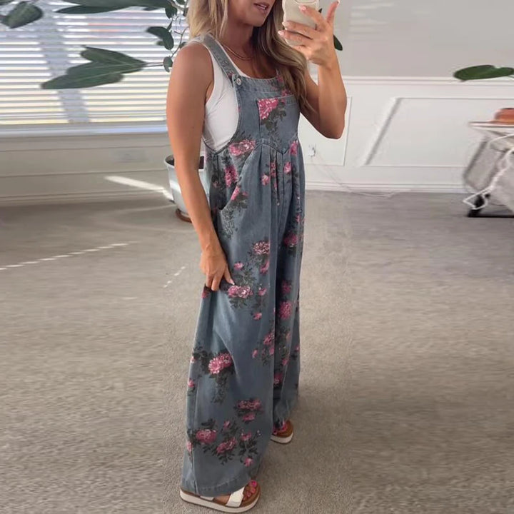 Ria Elegant Floral Wide Leg Jumpsuit