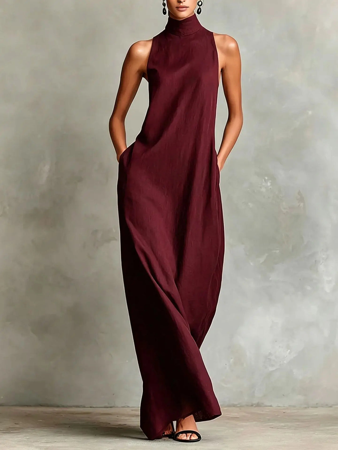 Monroe Sophisticated Pocket Maxi Dress