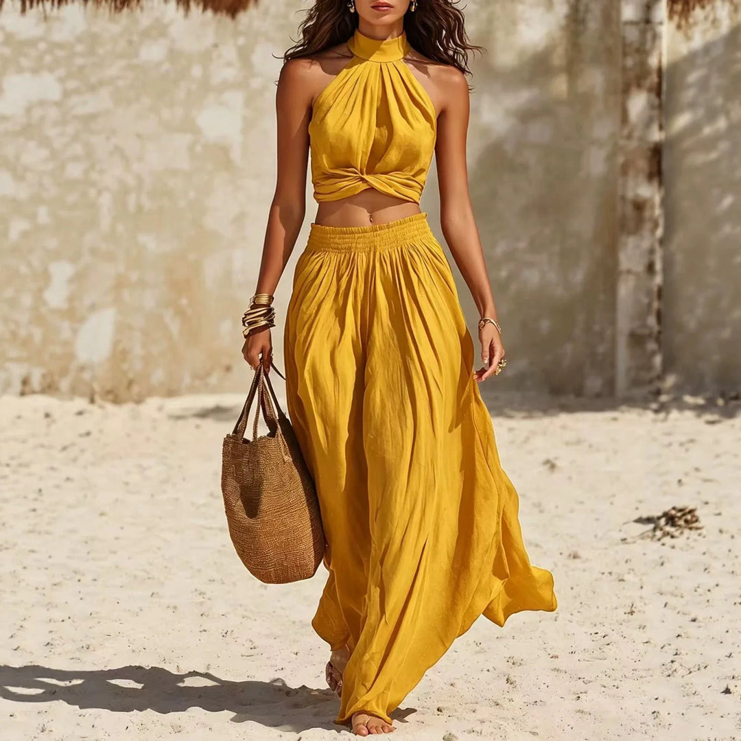 Sienna Flowing Sleeveless Maxi Skirt Set