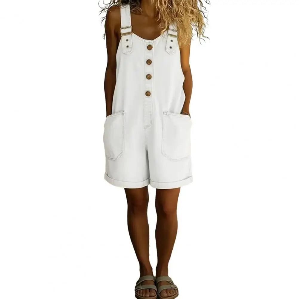 Erin Classic Denim Romper