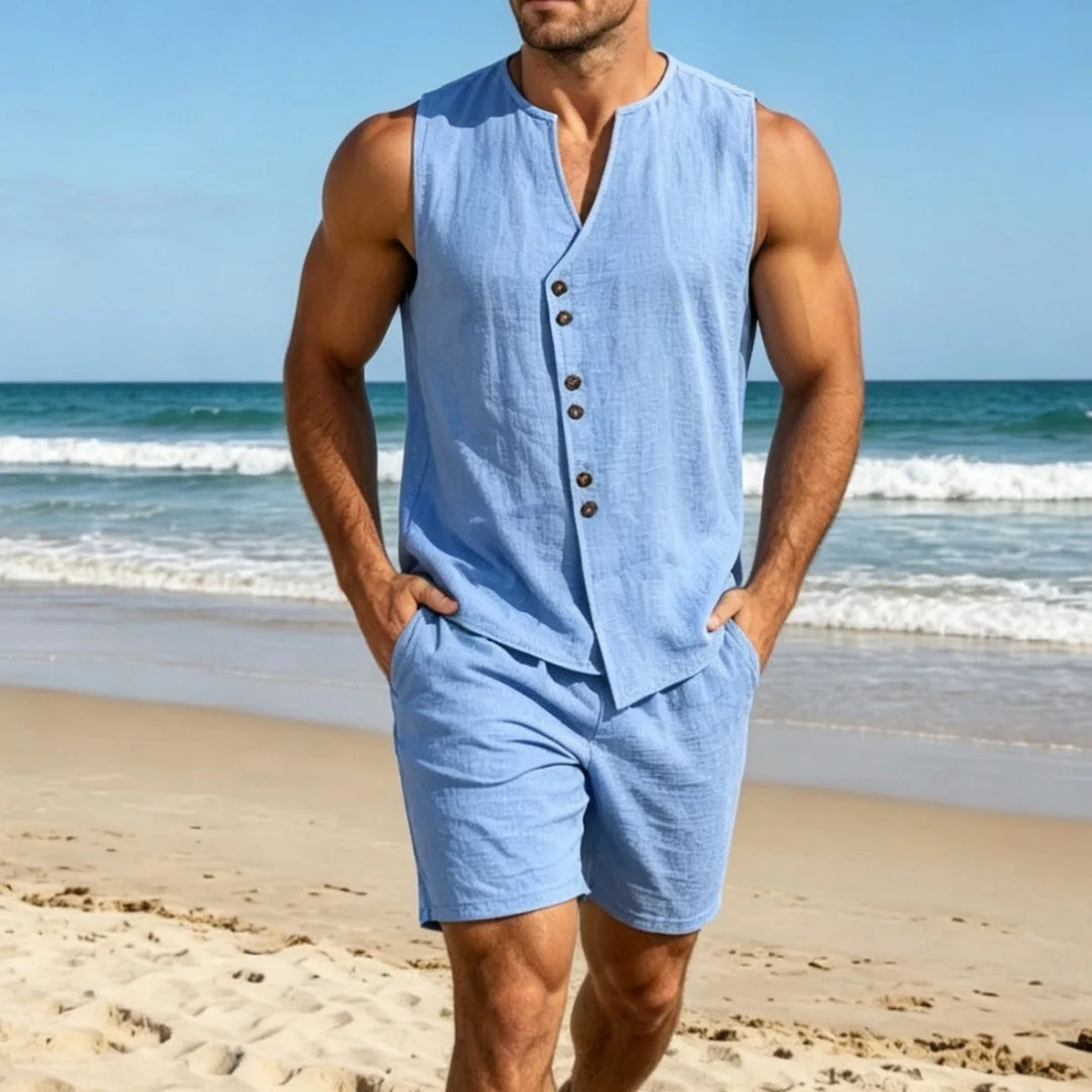 John Button Front Short Set