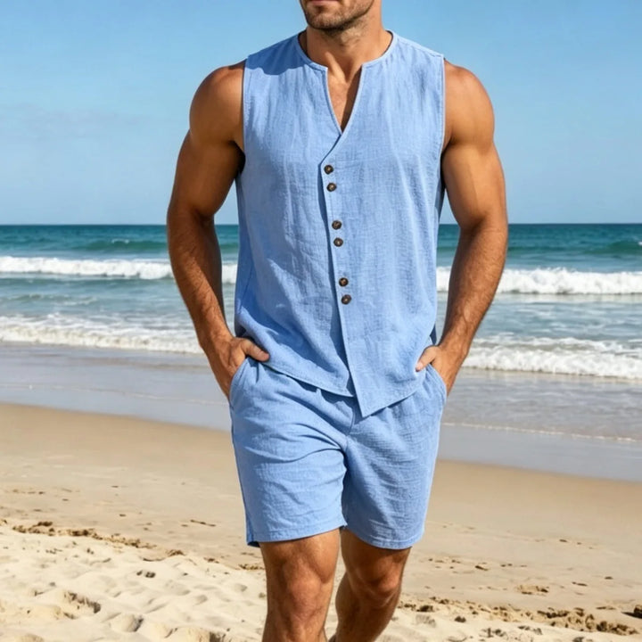 John Button Front Short Set