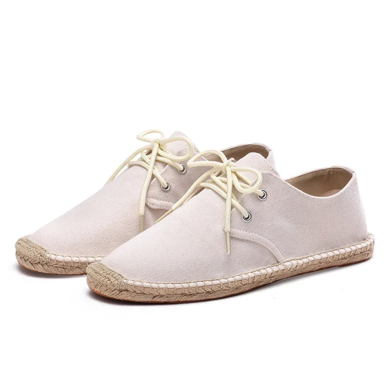 Declan Canvas Lace Up Espadrilles