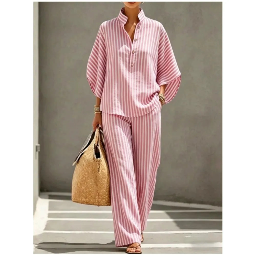 Ainsley Striped Two-Piece Set