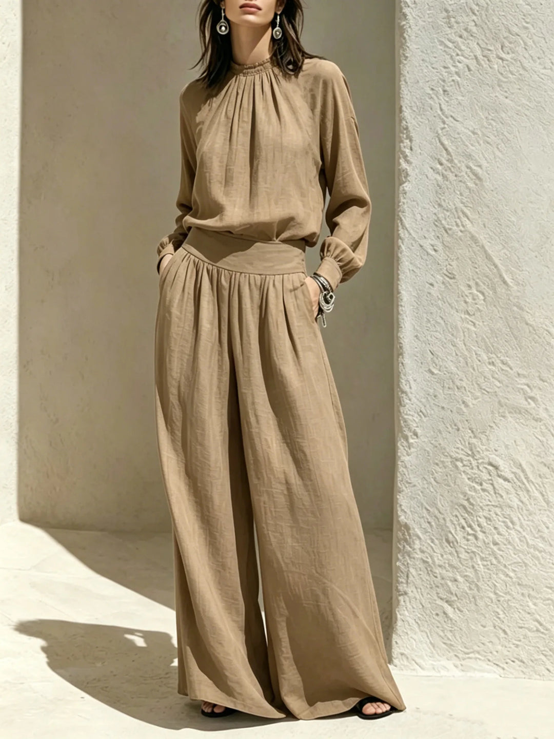Arabella Lantern Sleeve Trouser Set