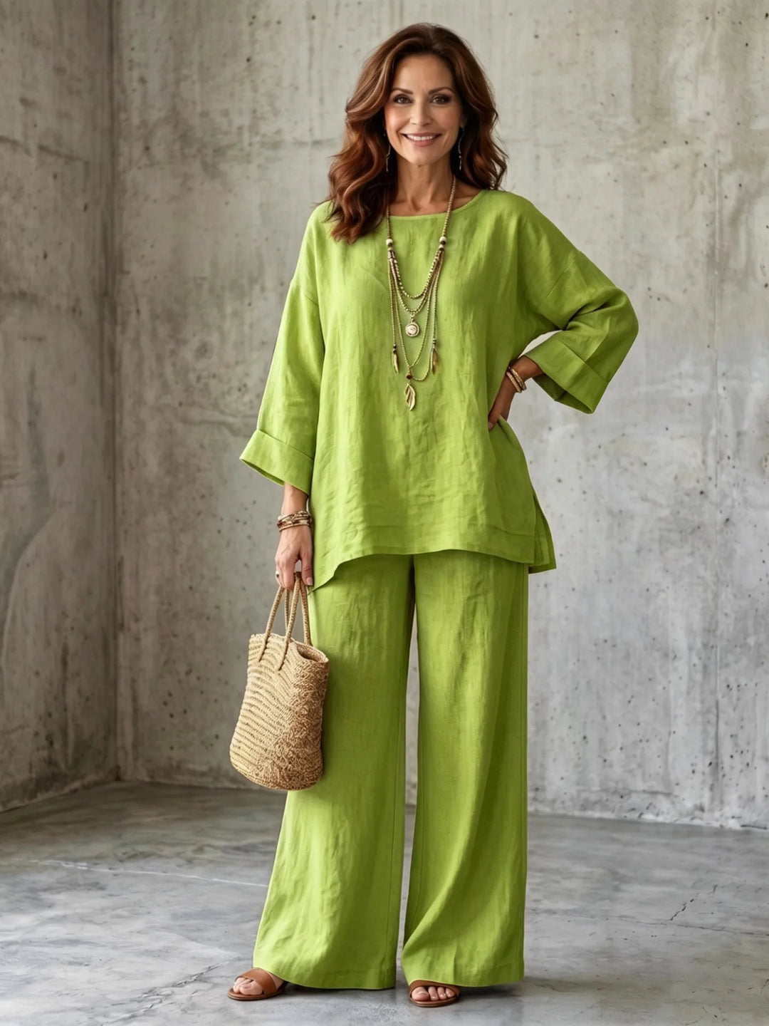 Brinley Casual Wide Leg Set