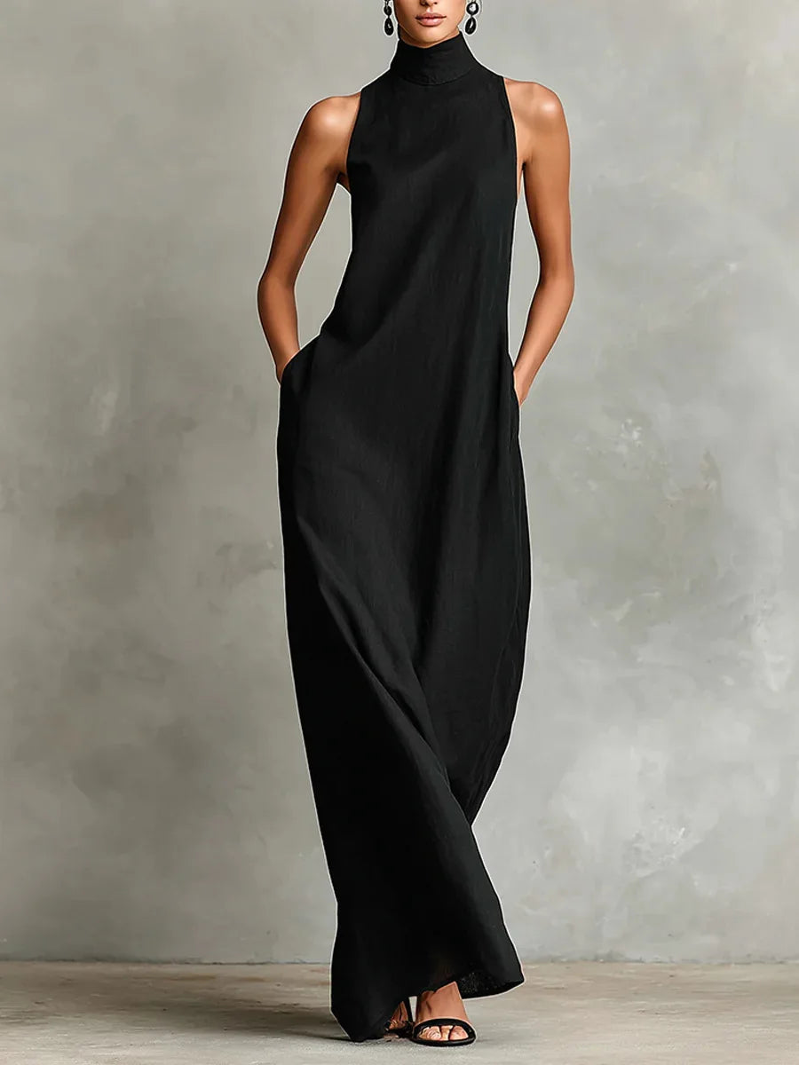 Monroe Sophisticated Pocket Maxi Dress