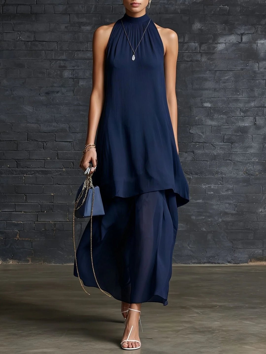Evelyn Elegant Layered Chiffon Wedding Guest Dress