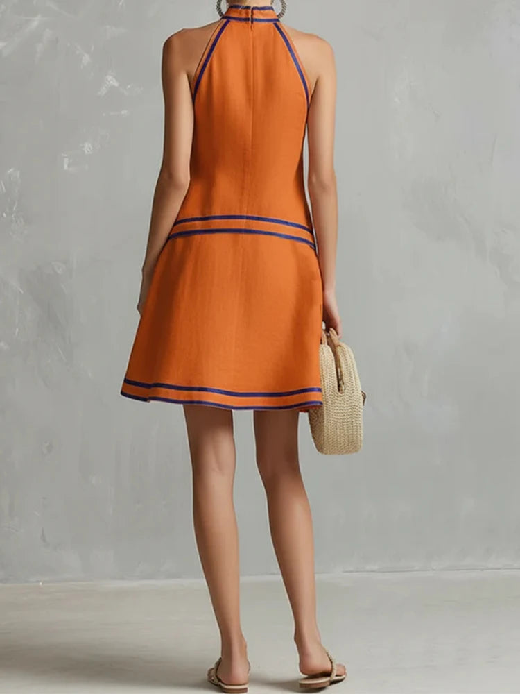 Helena Halter Neck Mini Dress
