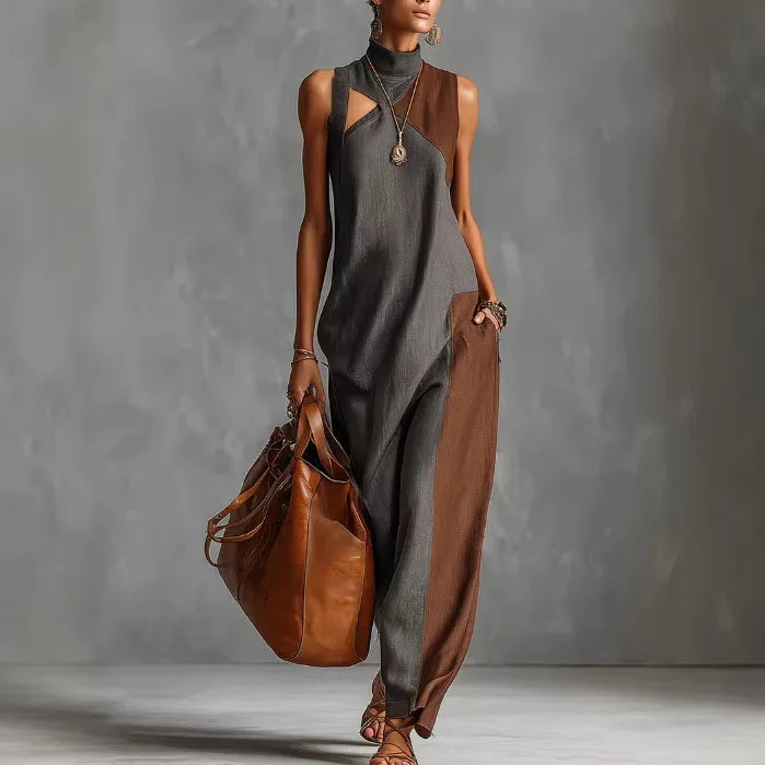 Melina Color Block Maxi Dress