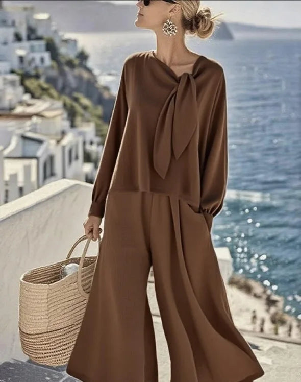 Madison Long Sleeve Relaxed Fit Jumpsuit Set