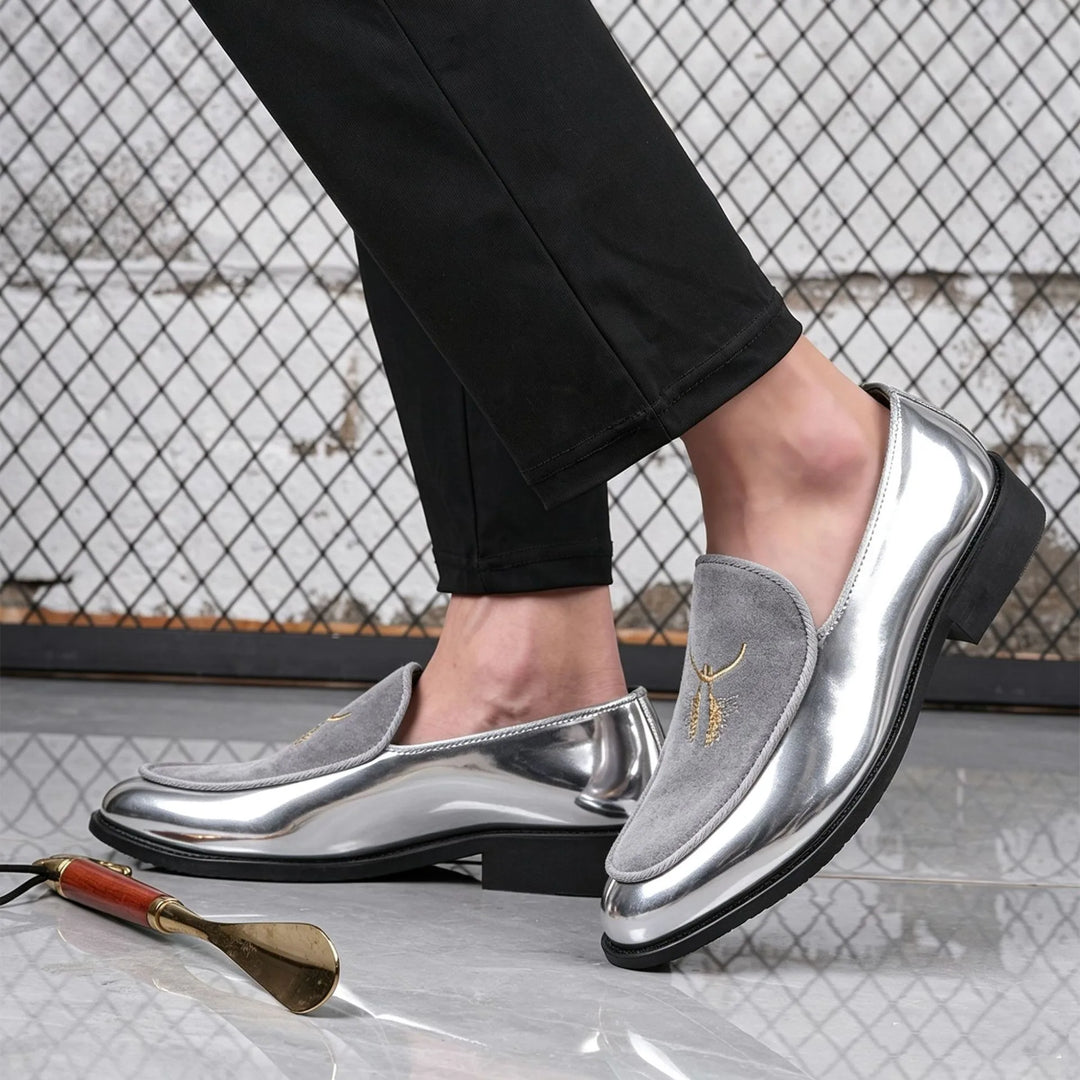 Cassian Metallic Embroidered Loafers
