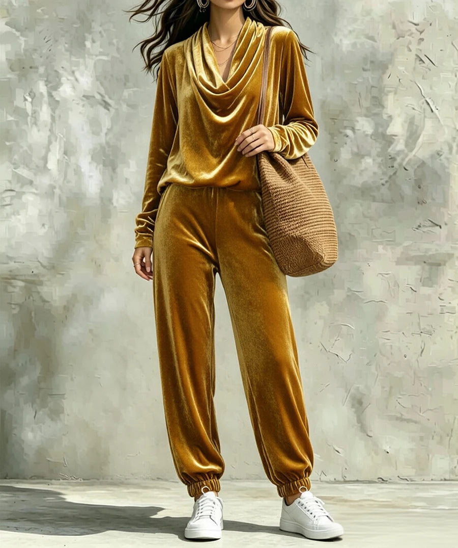 Elodie Cowl Neck Pant Set