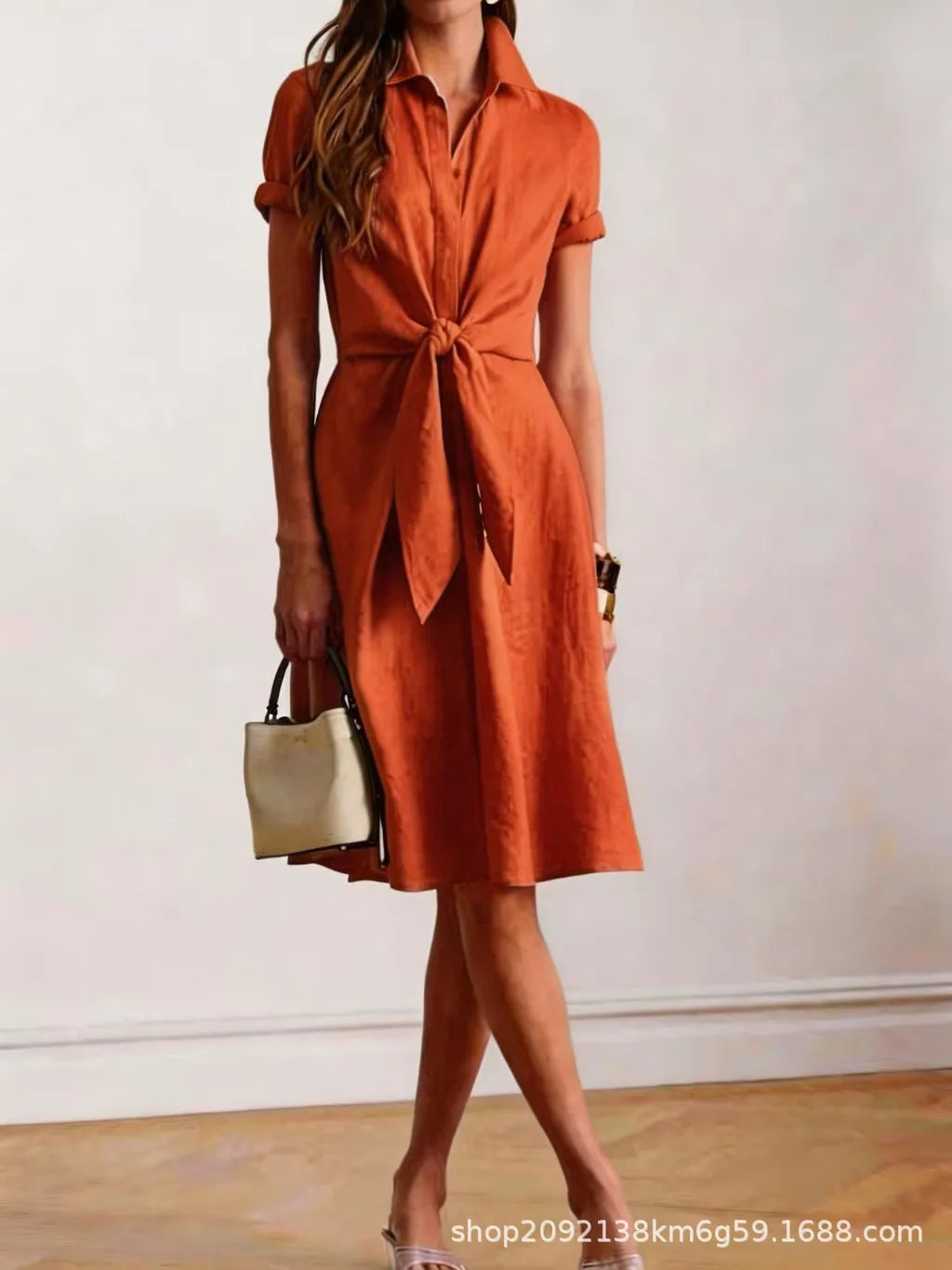 Emery Tie Waist Midi Dress