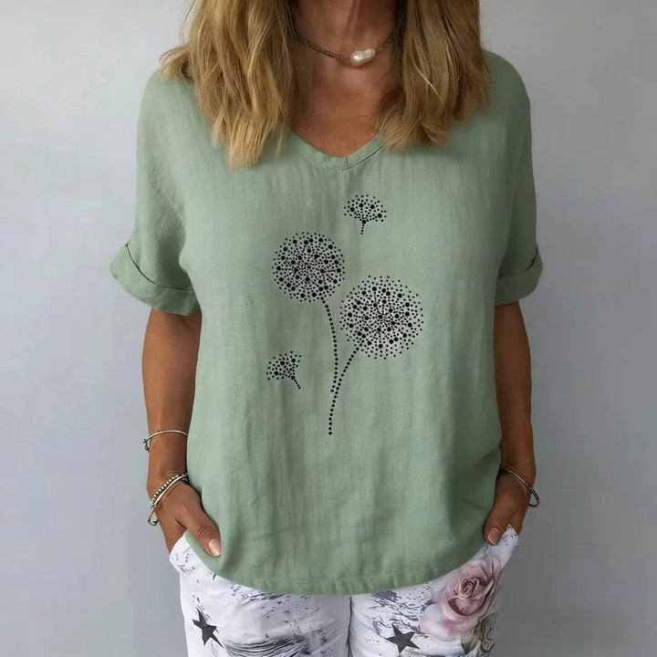 Chelsea Botanical Linen Blouse