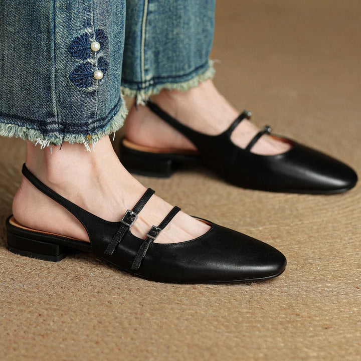 Elowen Genuine Leather Slingbacks