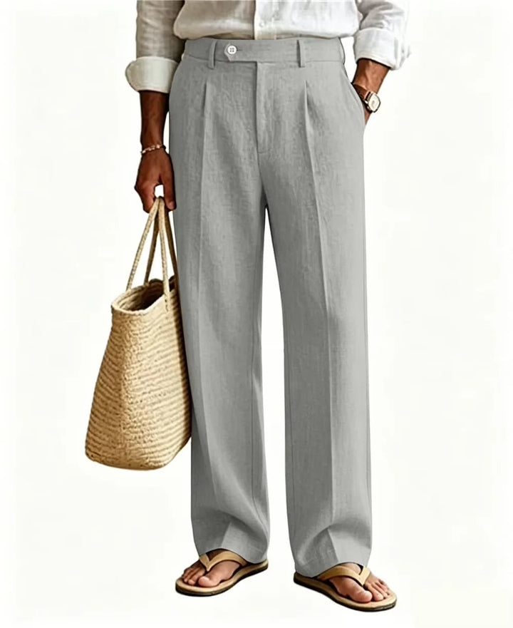 Wyatt Straight Leg Linen Trousers